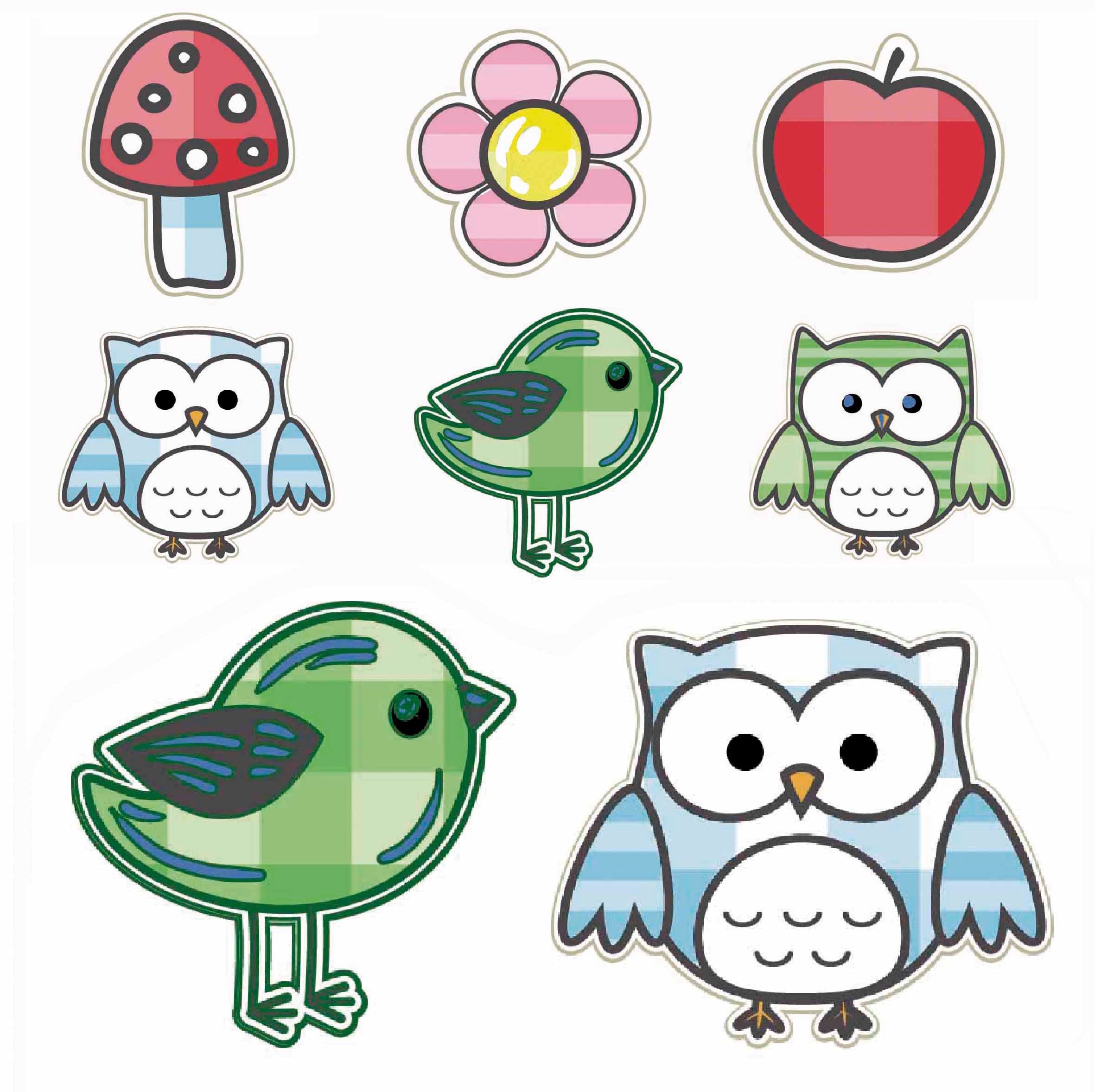 OISEAU CHOUETTE.14motifs.25/75mm maxi**