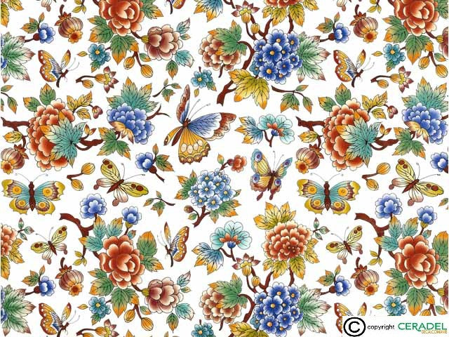 ORIENTAL GARDEN CHINTZ DIM.50X70cm/750-850°C