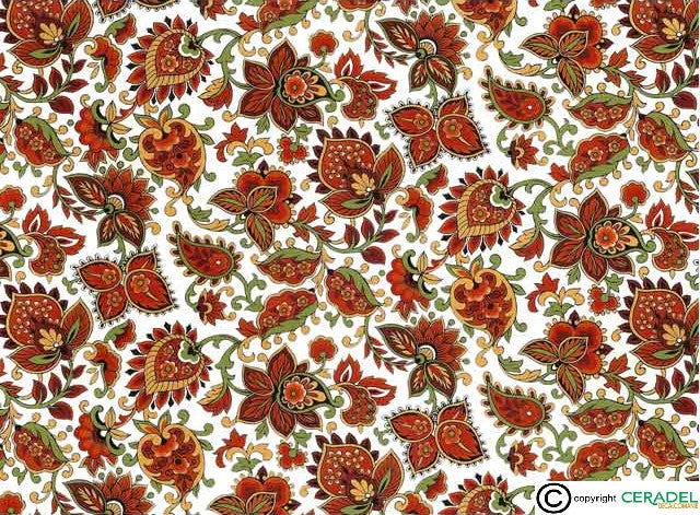 PAISLEY RED CHINTZ Dim.50X70cm/750-850°C