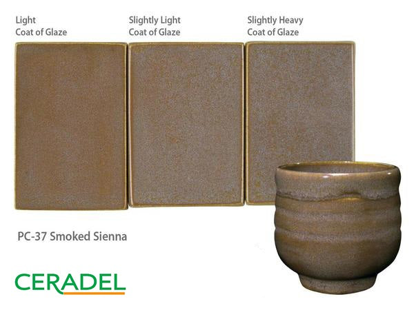 Émail à effets grès & porcelaine Amaco - PC37 Smoked Sienna
