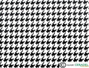 PIED DE POULE NOIR Dim.50X70cm***