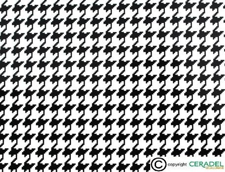 PIED DE POULE NOIR Dim.50X70cm***