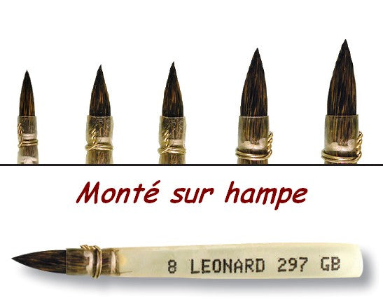 PINCEAU 297GB Grain de blé Très court-Petit gris pur