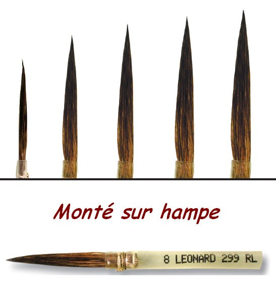 PINCEAU 299RL Rond pointu Très long-Petit gris pur