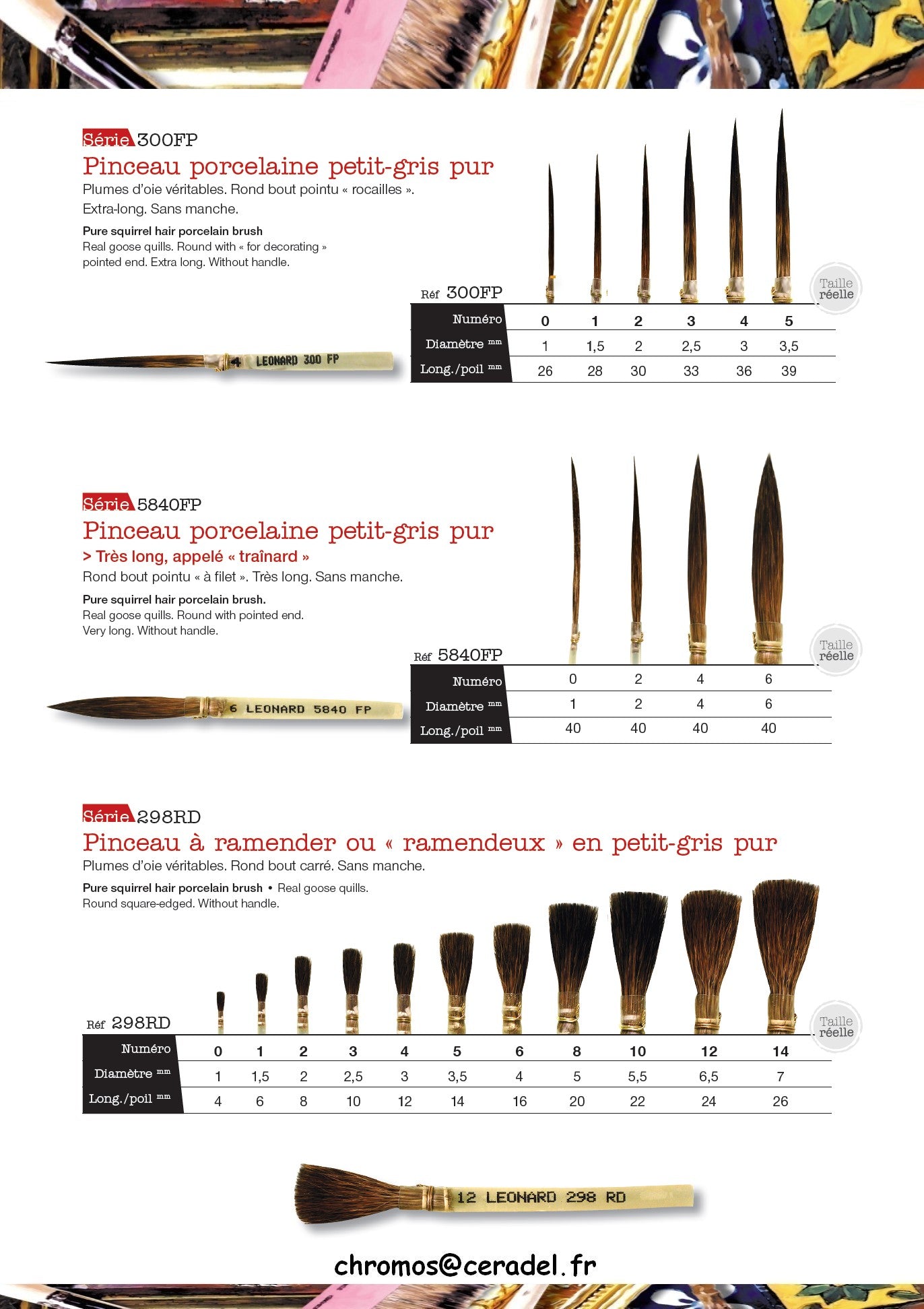 PINCEAU 300FP Trainard Long-Petit gris pur