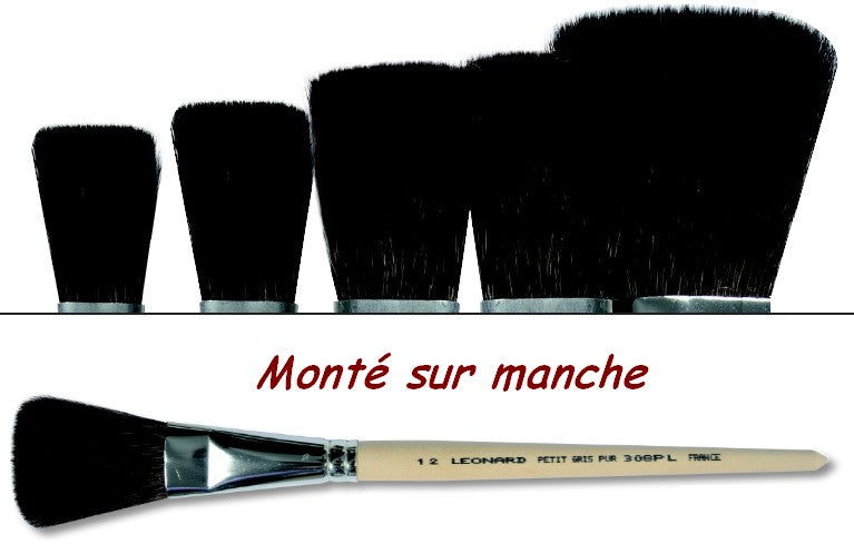 PINCEAU 308PL-QUEUE DE MORUE-Petit gris pur