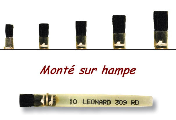 PINCEAU 309RD-PUTOIS ROND BOUT CARRE sur hampe