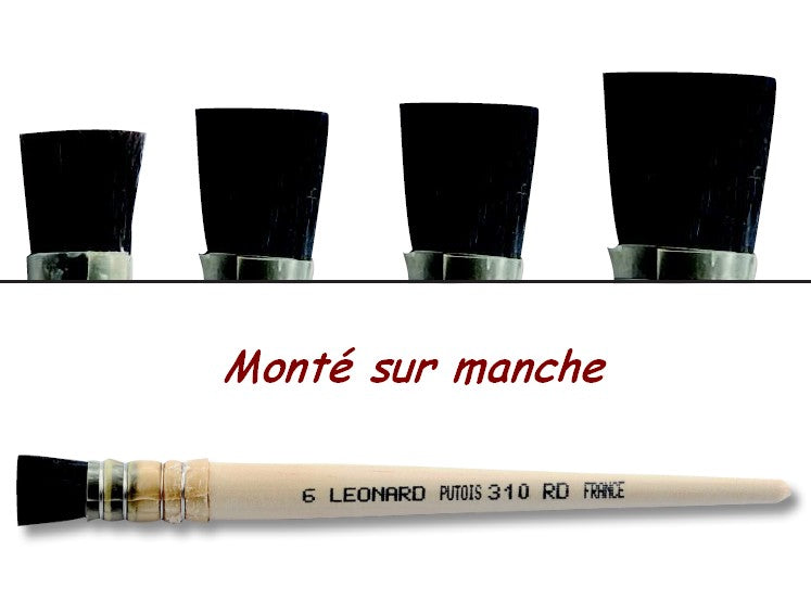 PINCEAU 310RD-PUTOIS ROND BOUT CARRE sur manche