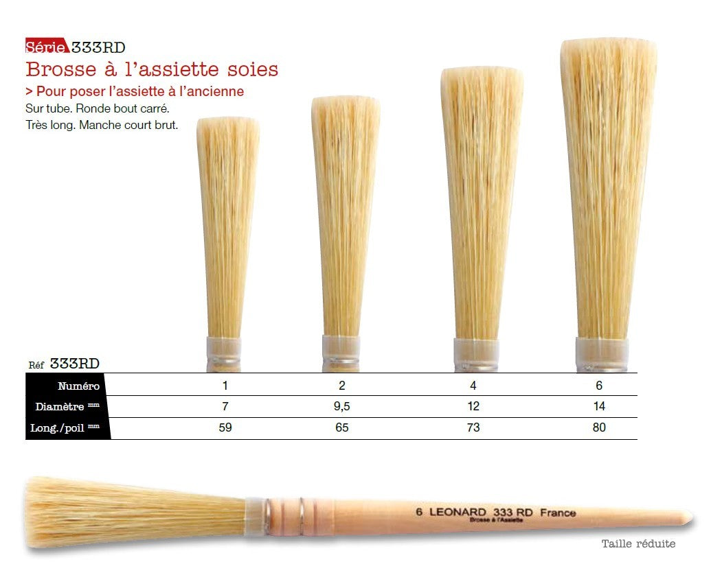 LEO 333RD Brosse soies a l'assiette