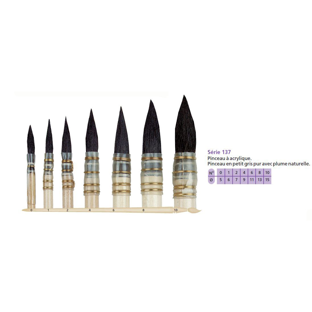 Pinceau LIM 137 Acrylique Petit gris pur