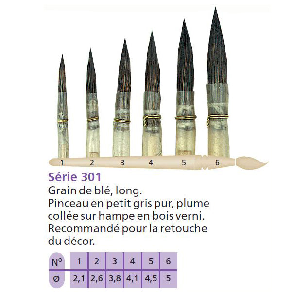 Pinceau LIM 301 Grain de blé Petit gris pur