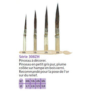 Pinceau LIM 308ZH/B Rond pointu Petit gris pur