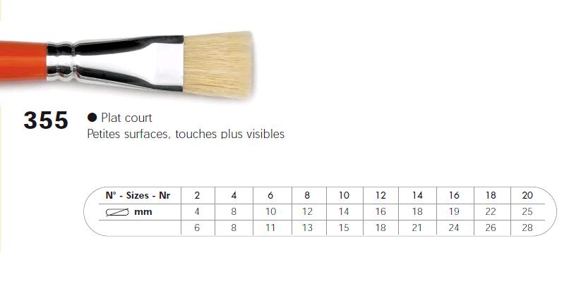 PINCEAU 355 Plat court Poney pur