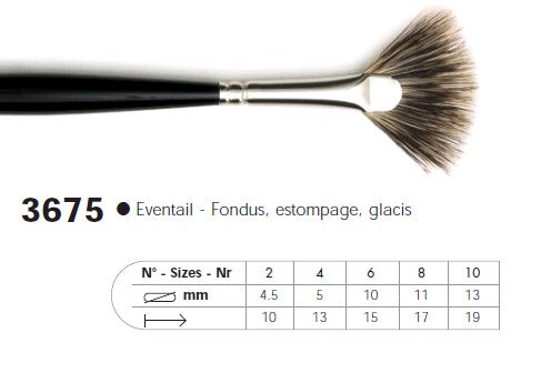 PINCEAU 3675 Eventail Blaireau