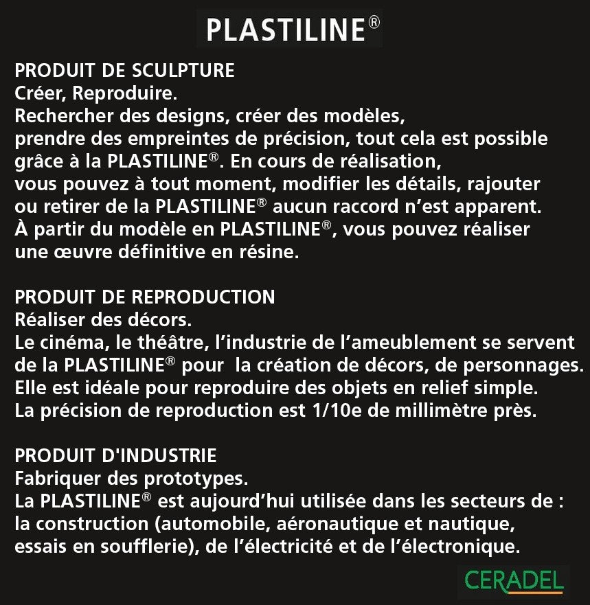 Plastiline Grise dureté 40/Trés souple