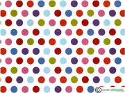 POLKA MULTICOLOR PINK DIM.50X70cm/750-850°C