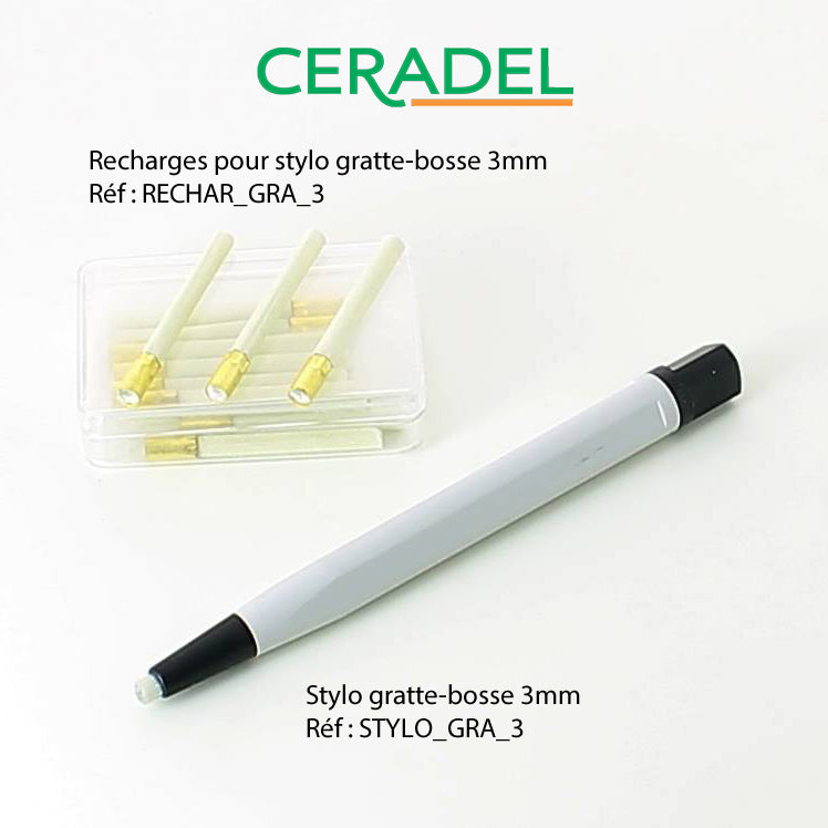 RECHARGE STYLO GRATTE BOSSE 3MM