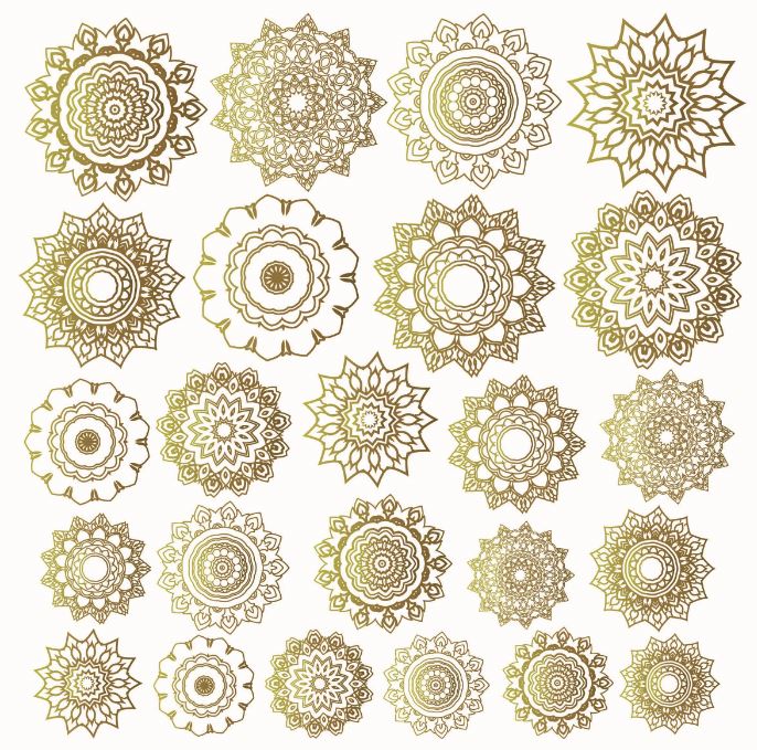 ROSACES D'OR.24motifs.26/45mm maxi**