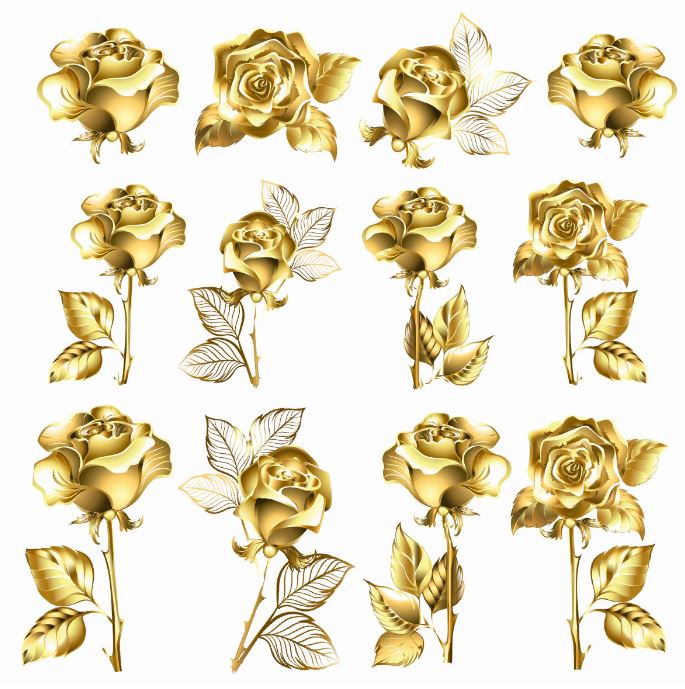 ROSES D'OR.12motifs.35/75mm maxi**