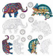 SILHOUETTES SAUVAGES.8motifs.60/90mm maxi**