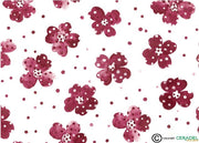 SPOT FLORAL PINK CHINTZ DIM.50X70cm/750-850°C